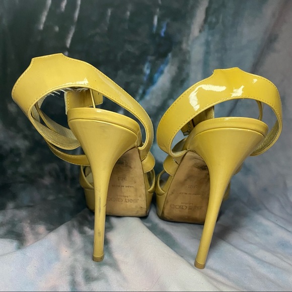 Jimmy Choo Patent Leather VAMP gfa Stilettos 🌵38.5 - Picture 11 of 13